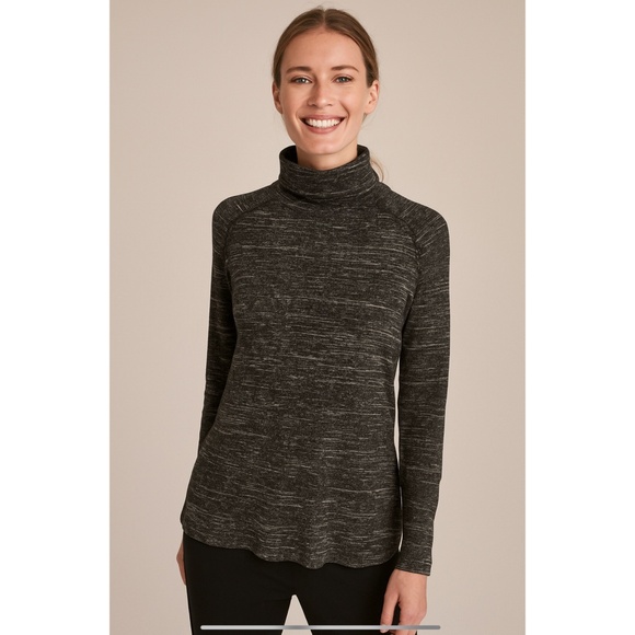 NOMADIC TRADERS TOP SWEATER TURTLENECK HEATHER GRAY PULL ON COZY WARM WINTER - Picture 1 of 11